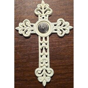 Armed Forces Vintage Cast Iron Wall Cross Old European Rustic Decor